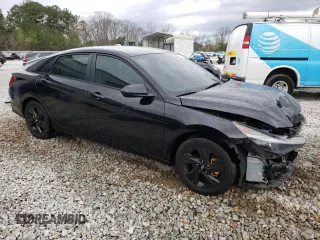 2021 Hyundai Elantra SEL with VIN 5NPLS4AG5MH023079, listed as a Copart auction lot 46141644 with 77,609 mi miles and Salvage Title. Bid and sale history available at carsss.com. Image 4.