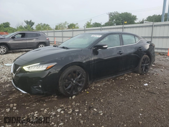 2020 Nissan Maxima SR z VIN 1N4AA6EV4LC369882, wystawiony jako Copart lot #60254215 z przebiegiem 76 992 mil mil oraz Szkoda całkowita • Salvage title. Historia ofert i sprzedaży dostępna na DreamBid. Obrazek 1.