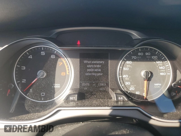 2013 Audi A4 Premium Plus with VIN WAUFFAFL0DA099609, listed as a Copart auction lot 49944835 with 92,478 mi miles and Salvage Title. Bid and sale history available at carsss.com. Image 9.