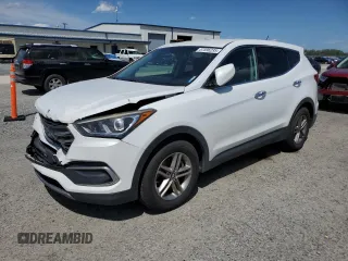 2018 Hyundai Santa Fe 2.4L with VIN 5NMZTDLB4JH071920, listed as a Copart auction lot 57596235 with 111,920 mi miles and Salvage title. Bid and sale history available at DreamBid. Image 1.