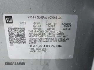 2023 Chevrolet Malibu LS with VIN 1G1ZC5ST1PF249684, listed as a IAAI auction lot 41726510 with 45,512 mi miles and . Bid and sale history available at DreamBid. Image 9.