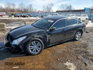 2015 Infiniti Q40 with VIN JN1CV6AR8FM521860, listed as a Copart auction lot 46634865 with 112,627 mi miles and Salvage Title. Bid and sale history available at carsss.com. Image 1.