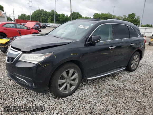 2014 Acura MDX Advance with VIN 5FRYD4H81EB017079, listed as a Copart auction lot 59939905 with 189,441 mi miles and Salvage title. Bid and sale history available at DreamBid. Image 1.