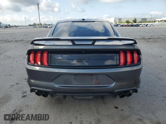 2019 Ford Mustang GT with VIN 1FA6P8CF3K5142116, listed as a Copart auction lot 55519545 with 48,058 mi miles and Salvage title. Bid and sale history available at DreamBid. Image 6.