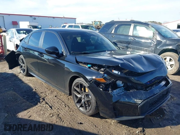 2025 Honda Civic Sport with VIN 2HGFE2F51SH525286, listed as a IAAI auction lot 41592317 with 3,554 mi miles and . Bid and sale history available at DreamBid. Image 1.