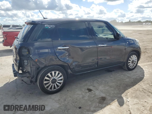 2015 FIAT 500L Easy with VIN ZFBCFABH6FZ036531, listed as a Copart auction lot 46793485 with 61,508 mi miles and Salvage title. Bid and sale history available at DreamBid. Image 3.