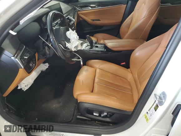 2020 BMW 5 Series 530i with VIN WBAJR3C05LWW69628, listed as a Copart auction lot 54589695 with Not provided miles and Salvage title. Bid and sale history available at DreamBid. Image 7.