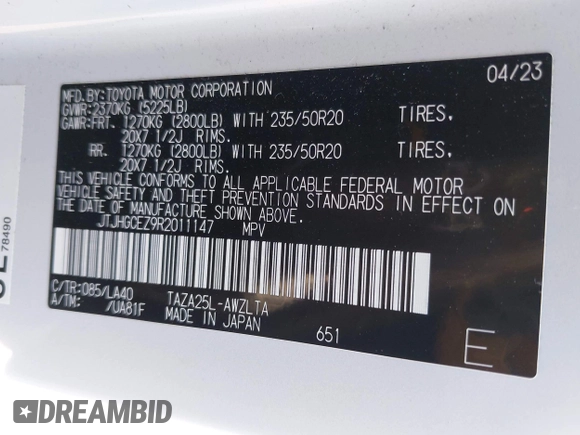 2024 Lexus NX 350 Luxury z VIN JTJHGCEZ9R2011147, wystawiony jako IAAI lot #42075605 z przebiegiem 30 153 mil mil oraz . Historia ofert i sprzedaży dostępna na DreamBid. Obrazek 9.