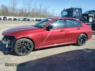 2025 BMW 3 Series 330i xDrive with VIN 3MW89CW02S8F00085, listed as a Copart auction lot 49336765 with 0 mi miles and Salvage Title. Bid and sale history available at carsss.com. Image 1.