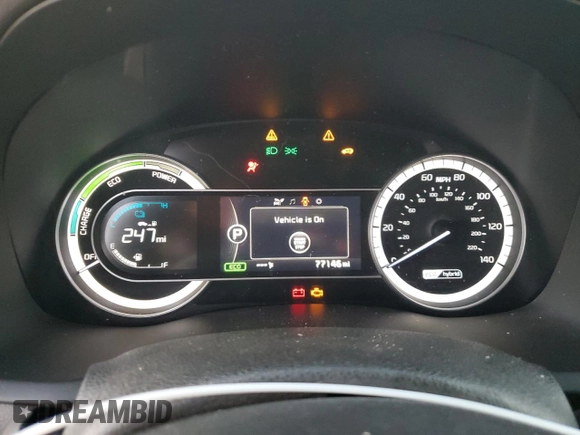 2018 Kia Niro FE with VIN KNDCB3LC9J5162065, listed as a Copart auction lot 85530934 with 77,146 mi miles and Salvage Title. Bid and sale history available at carsss.com. Image 9.