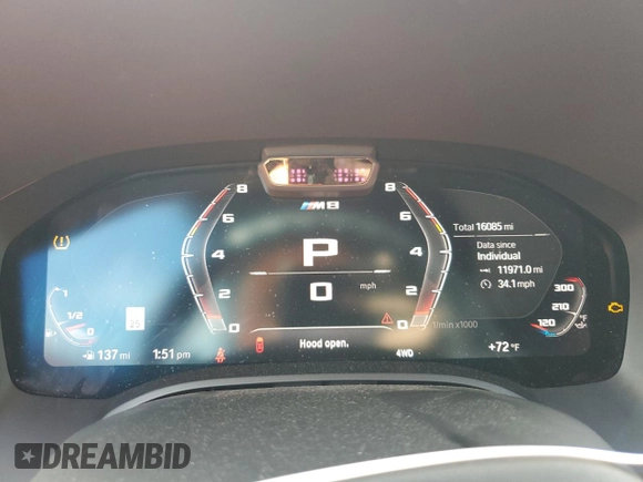 2020 BMW M8 Competition z VIN WBSDZ0C07LCD56155, wystawiony jako Copart lot #81146663 z przebiegiem 16 085 mil mil oraz . Historia ofert i sprzedaży dostępna na DreamBid. Obrazek 9.