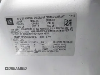 2016 GMC Terrain SLT z VIN 2GKFLPE33G6223958, wystawiony jako IAAI lot #41637215 z przebiegiem 146 938 mil mil oraz . Historia ofert i sprzedaży dostępna na DreamBid. Obrazek 9.