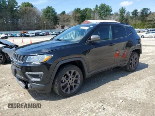 2021 Jeep Compass 80th Anniversary with VIN 3C4NJDEB2MT570661, listed as a Copart auction lot 53956575 with 32,593 mi miles and Salvage title. Bid and sale history available at DreamBid. Image 1.