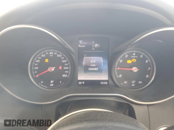 2015 Mercedes-Benz C-Class C 300 Luxury with VIN 55SWF4KB2FU040345, listed as a Copart auction lot 41772025 with 150,485 mi miles and Salvage Title. Bid and sale history available at carsss.com. Image 9.