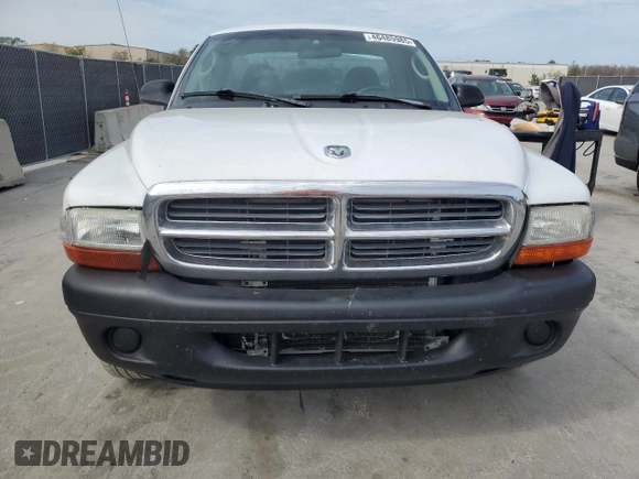 2004 Dodge Dakota with VIN 1D7FL16K34S621135, listed as a Copart auction lot 46485985 with 202,197 mi miles and Salvage Title. Bid and sale history available at carsss.com. Image 5.