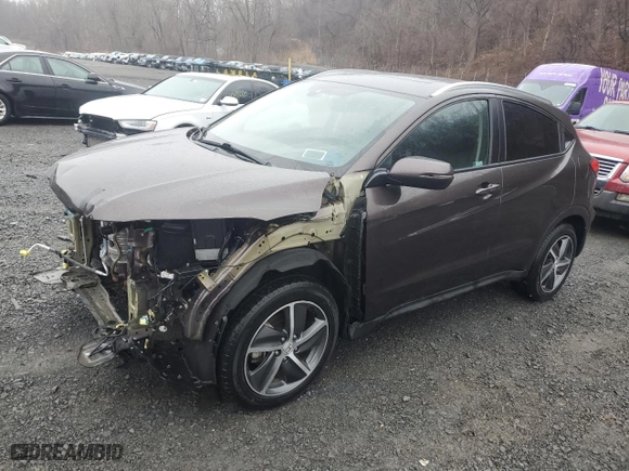 2022 Honda HR-V EX-L with VIN 3CZRU6H76NM750078, listed as a Copart auction lot 48754305 with 21,385 mi miles and Salvage Title. Bid and sale history available at carsss.com. Image 1.