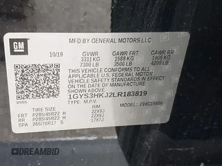 2020 Cadillac Escalade ESV Luxury z VIN 1GYS3HKJ2LR183819, wystawiony jako IAAI lot #42333418 z przebiegiem 89 864 mil mil oraz . Historia ofert i sprzedaży dostępna na DreamBid. Obrazek 9.