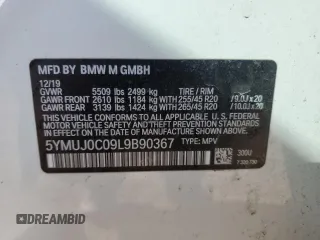 2020 BMW X4 M Competition z VIN 5YMUJ0C09L9B90367, wystawiony jako Copart lot #46588424 z przebiegiem Nie podano mil oraz Szkoda całkowita • Salvage title. Historia ofert i sprzedaży dostępna na DreamBid. Obrazek 12.