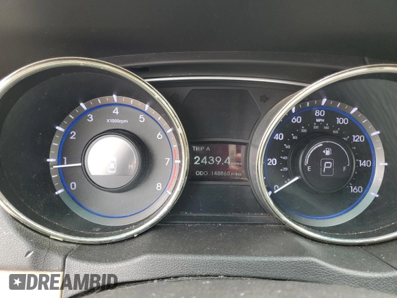 2011 Hyundai Sonata GLS with VIN 5NPEB4ACXBH167231, listed as a Copart auction lot 53170105 with 148,860 mi miles and Clean Title. Bid and sale history available at carsss.com. Image 9.