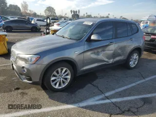 2017 BMW X3 sDrive28i with VIN 5UXWZ7C55H0T43879, listed as a Copart auction lot 43236315 with 161,205 mi miles and Salvage Title. Bid and sale history available at carsss.com. Image 1.