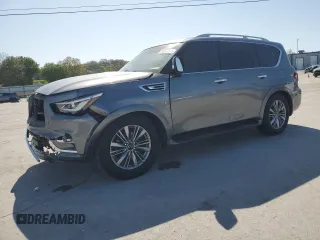 2020 Infiniti QX80 LUXE with VIN JN8AZ2NE6L9254570, listed as a Copart auction lot 52372835 with 105,569 mi miles and Salvage Title. Bid and sale history available at carsss.com. Image 1.