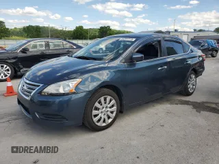 2014 Nissan Sentra SV with VIN 3N1AB7AP3EL695459, listed as a Copart auction lot 55207775 with 97,726 mi miles and Salvage title. Bid and sale history available at DreamBid. Image 1.