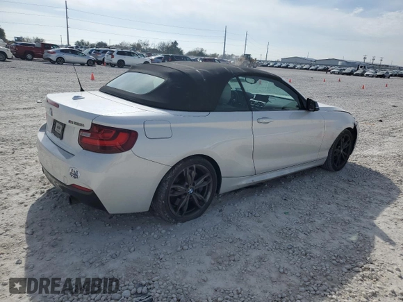 2016 BMW 2 Series M235i with VIN WBA1M1C52GV394052, listed as a Copart auction lot 82261594 with 83,979 mi miles and Salvage Title. Bid and sale history available at carsss.com. Image 3.