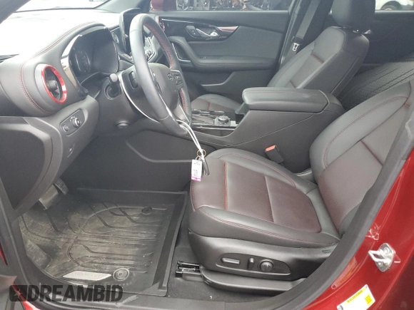 2023 Chevrolet Blazer RS with VIN 3GNKBKRS9PS225076, listed as a Copart auction lot 55012315 with 7,157 mi miles and Salvage title. Bid and sale history available at DreamBid. Image 7.