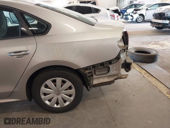 2013 Volkswagen Passat S with VIN 1VWAP7A38DC014523, listed as a IAAI auction lot 42239027 with 116,766 mi miles and . Bid and sale history available at DreamBid. Image 6.