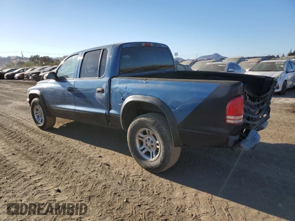 2004 Dodge Dakota Sport with VIN 1D7HL38NX4S789687, listed as a Copart auction lot 77435824 with 157,993 mi miles and Salvage Title. Bid and sale history available at carsss.com. Image 2.