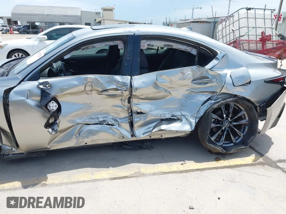 2023 Lexus IS 350 F Sport with VIN JTHGZ1B29P5068608, listed as a IAAI auction lot 42467225 with 17,266 mi miles and . Bid and sale history available at DreamBid. Image 6.