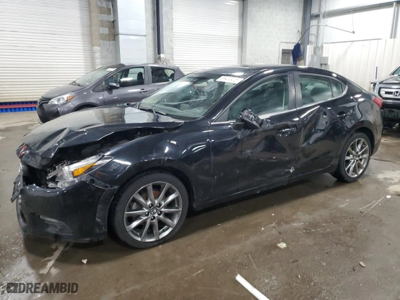 2018 Mazda Mazda3 4-Door Grand Touring with VIN 3MZBN1W39JM178289, listed as a Copart auction lot 88430415 with 107,261 mi miles and Salvage Title. Bid and sale history available at carsss.com. Image 1.