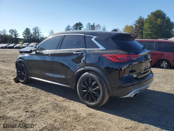 2019 Infiniti QX50 LUXE with VIN 3PCAJ5M35KF142982, listed as a Copart auction lot 77322464 with 73,997 mi miles and Salvage Title. Bid and sale history available at carsss.com. Image 2.