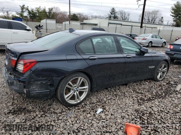 2015 BMW 7 Series 750i xDrive with VIN WBAYB6C56FD965841, listed as a Copart auction lot 48748145 with 102,305 mi miles and Salvage Title. Bid and sale history available at carsss.com. Image 3.