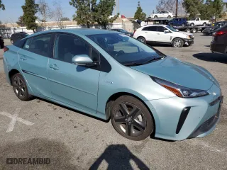 2019 Toyota Prius L Eco with VIN JTDKARFU9K3099164, listed as a Copart auction lot 52913335 with 53,951 mi miles and Salvage Title. Bid and sale history available at carsss.com. Image 4.