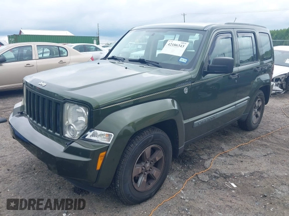 2008 Jeep Liberty Sport with VIN 1J8GN28K08W202274, listed as a IAAI auction lot 42186343 with 95,446 mi miles. Bid and sale history available at carsss.com. Image 2.