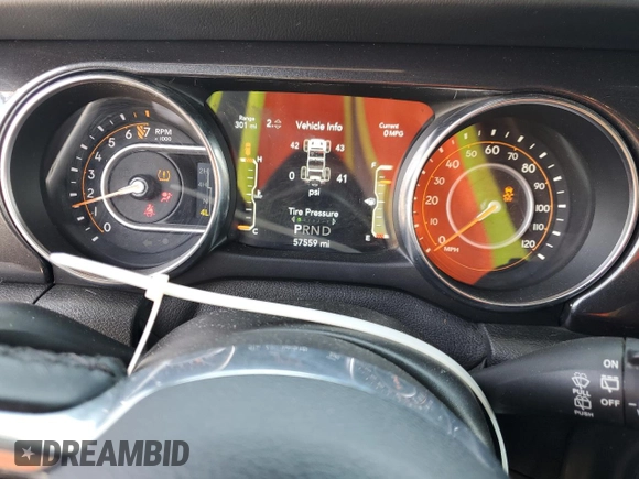 2021 Jeep Wrangler Unlimited Sahara с VIN 1C4HJXEG5MW731203, выставлен на аукционе Copart как лот 58005355 с пробегом 57 559 миль миль и Списание • Salvage title. История ставок и продаж доступна на DreamBid. Изображение 9.