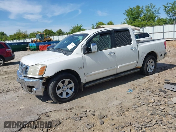 2004 Nissan Titan LE with VIN 1N6AA07AX4N534127, listed as a IAAI auction lot 42048092 with Not Provided miles. Bid and sale history available at carsss.com. Image 2.