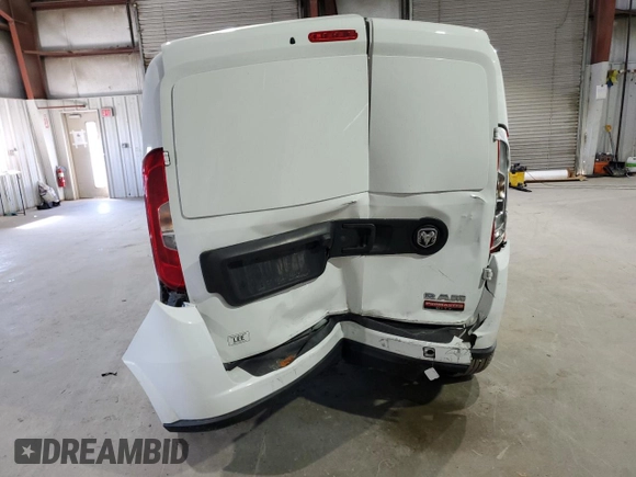 2022 Ram ProMaster City Cargo Tradesman with VIN ZFBHRFAB8N6Y66743, listed as a Copart auction lot 52385654 with 24,675 mi miles and Salvage Title. Bid and sale history available at DreamBid. Image 6.