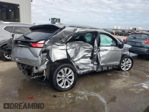 2020 Ford Edge Titanium with VIN 2FMPK4K93LBA16039, listed as a Copart auction lot 43645235 with 0 mi miles and Salvage Title. Bid and sale history available at carsss.com. Image 3.