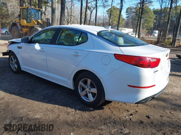 2015 Kia Optima LX with VIN 5XXGM4A79FG367783, listed as a IAAI auction lot 41357754 with 130,197 mi miles and . Bid and sale history available at DreamBid. Image 3.