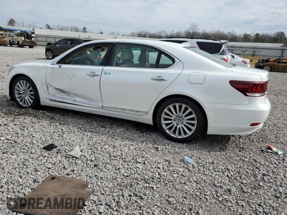 2014 Lexus LS 460 L with VIN JTHDL5EF4E5006895, listed as a Copart auction lot 41365124 with 116,785 mi miles and Salvage title. Bid and sale history available at DreamBid. Image 2.