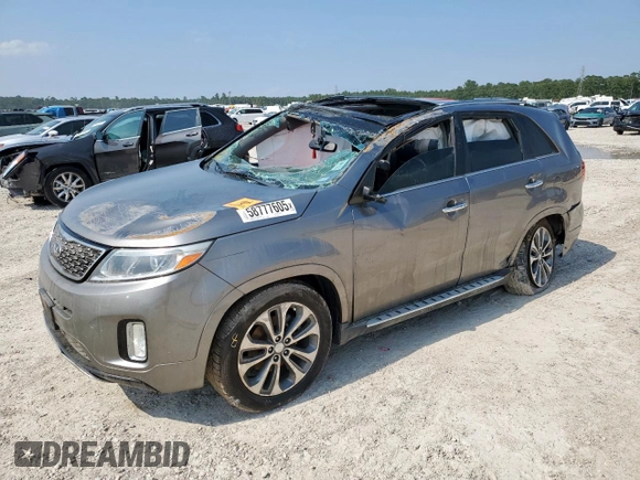 2015 Kia Sorento SX with VIN 5XYKW4A79FG570222, listed as a Copart auction lot 58777605 with 185,242 mi miles and Non repairable. Bid and sale history available at DreamBid. Image 1.