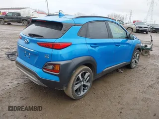 2020 Hyundai Kona Ultimate with VIN KM8K5CA54LU428684, listed as a IAAI auction lot 41723215 with 80,917 mi miles. Bid and sale history available at carsss.com. Image 4.