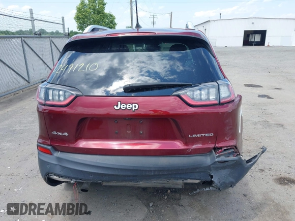 2019 Jeep Cherokee Limited with VIN 1C4PJMDXXKD323087, listed as a IAAI auction lot 42471210 with 57,839 mi miles and . Bid and sale history available at DreamBid. Image 16.