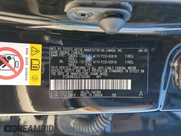 2018 Lexus RX 350 z VIN 2T2BZMCA9JC164585, wystawiony jako Copart lot #56516475 z przebiegiem 71 048 mil mil oraz Tytuł czysty. Historia ofert i sprzedaży dostępna na DreamBid. Obrazek 13.