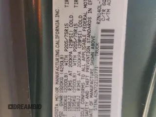2002 Toyota Tacoma z VIN 5TENL42N72Z110771, wystawiony jako Copart lot #57313875 z przebiegiem 193 343 mil mil oraz Szkoda całkowita • Salvage title. Historia ofert i sprzedaży dostępna na DreamBid. Obrazek 12.