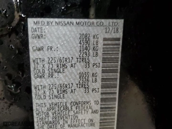 2019 Nissan Rogue SL with VIN 5N1AT2MT7KC754358, listed as a Copart auction lot 44505345 with 148,465 mi miles and Clean Title. Bid and sale history available at carsss.com. Image 13.