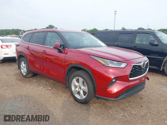 2021 Toyota Highlander L z VIN 5TDZZRAH2MS044221, wystawiony jako IAAI lot #42668093 z przebiegiem 64 539 mil mil oraz . Historia ofert i sprzedaży dostępna na DreamBid. Obrazek 1.