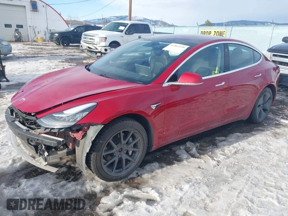 2018 Tesla Model 3 Long Range Battery with VIN 5YJ3E1EB0JF064041, listed as a IAAI auction lot 41562239 with 54,720 mi miles and . Bid and sale history available at DreamBid. Image 20.
